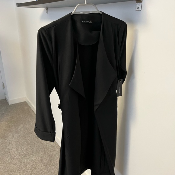 NWT black tape duster jacket - Picture 2 of 4